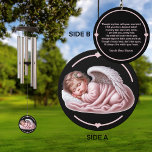 Baby Girl Angel Memorial Wind Chime<br><div class="desc">Our Baby Girl Angel Memorial Wind Chime is a tender tribute to a precious life. Featuring a delicate design of an angel baby girl wrapped in a soft pink blanket, this wind chime offers comfort and peace to grieving parents. Each chime is a gentle reminder that your baby is always...</div>