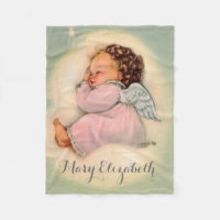 Baby Girl Angel Sleeping on Cloud