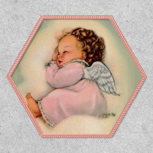 Baby Girl Angel Sleeping Religious Catholic Patch