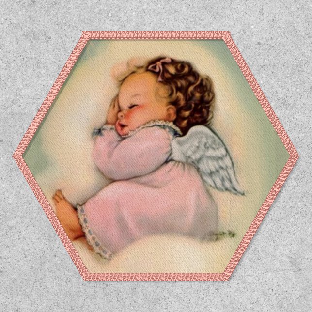 Baby Girl Angel Sleeping Religious Catholic Patch (Front)
