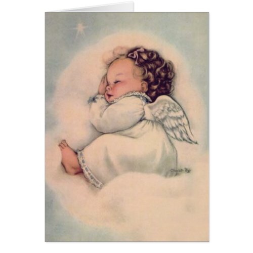 Baby Girl Angel Vintage Religious