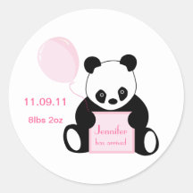 Panda Baby Shower Stickers Zazzle