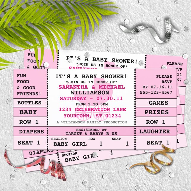 Baby Girl Baby Shower Concert Ticket Invitation (Creator Uploaded)