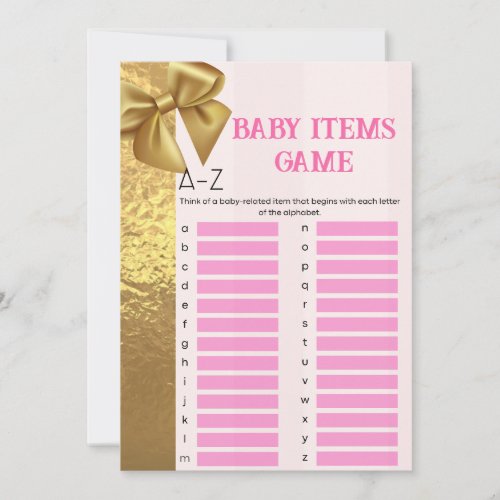 Baby Girl Baby Shower Games