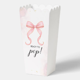 Baby Girl Baby Shower Popcorn Favor Box