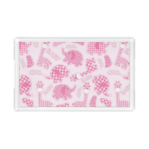 baby girl background acrylic tray