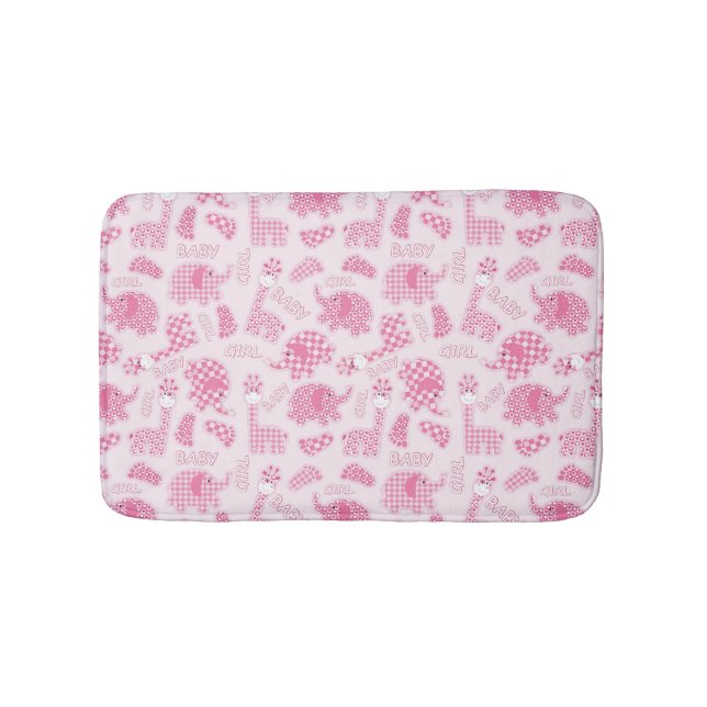 baby girl background bath mat (Front)