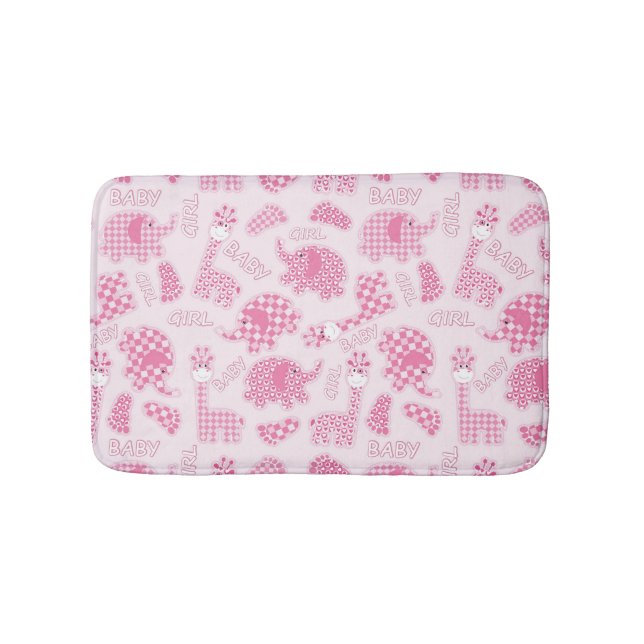 baby girl background bathroom mat (Front)