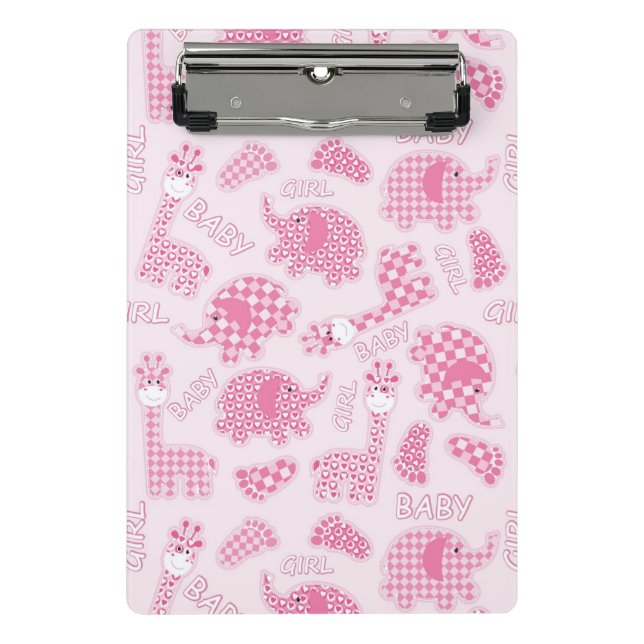 baby girl background mini clipboard (Front)