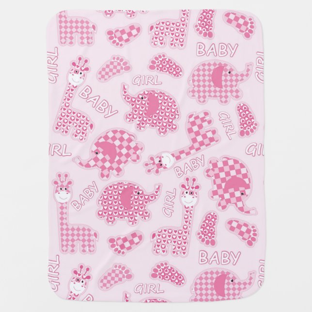 baby girl background swaddle blanket (Front)