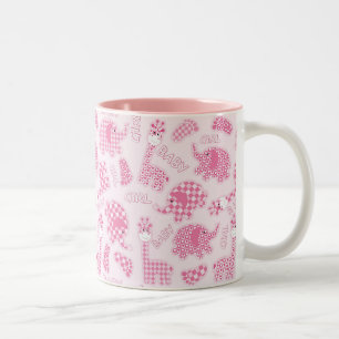 baby girl background Two-Tone coffee mug
