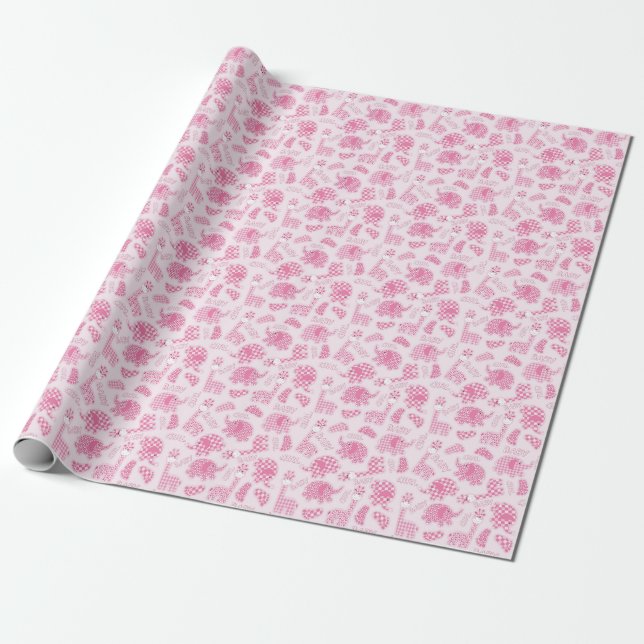 baby girl background wrapping paper (Unrolled)
