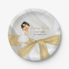 Baby Girl Baptism Christening Gold White