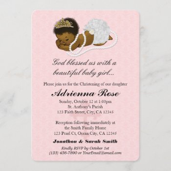 Baby Girl Baptism Christening Invitations Pink 183 by PartyStoreGalore at Zazzle