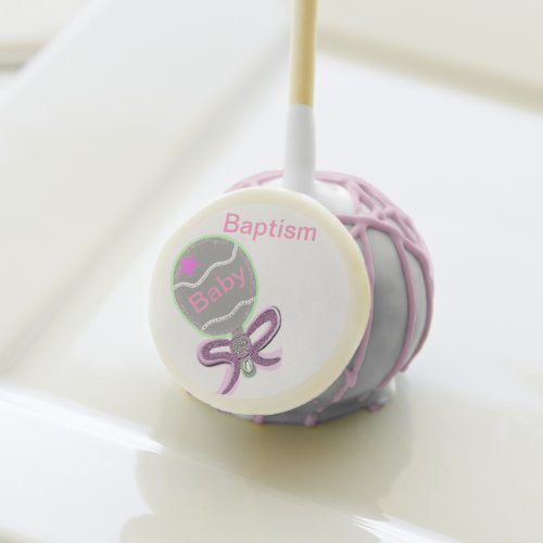Baby Girl Baptism Pink Star Baby Rattle Favor