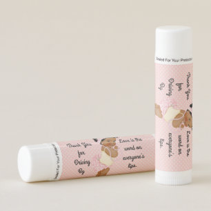 Baby Girl Big Bow Pink Dot Lip Balm