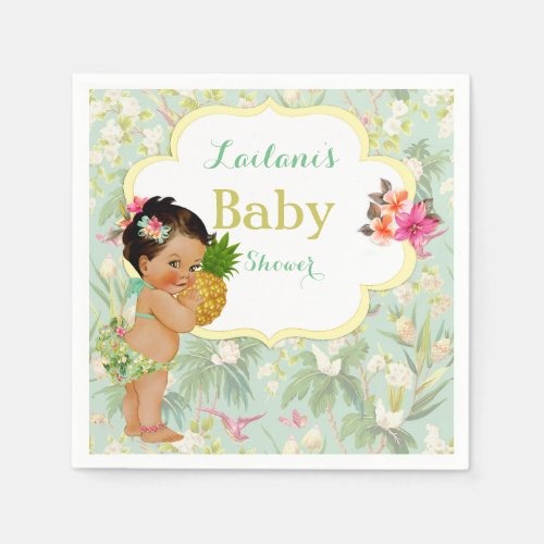 Baby Girl Bikini Tropical Luau Hawaiian Braids Napkins