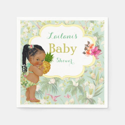 Baby Girl Bikini Tropical Luau Hawaiian Braids Napkins