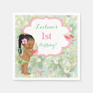 Baby Girl Bikini Tropical Luau Hawaiian Braids Napkins