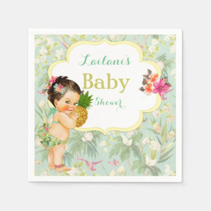 Baby Girl Bikini Tropical Luau Hawaiian Braids Napkins