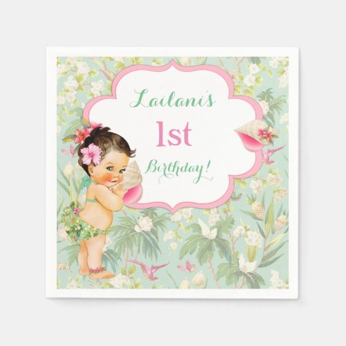 Baby Girl Bikini Tropical Luau Hawaiian Napkins