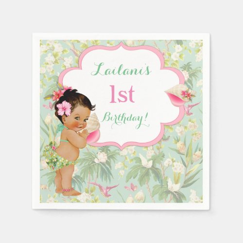 Baby Girl Bikini Tropical Luau Hawaiian Napkins