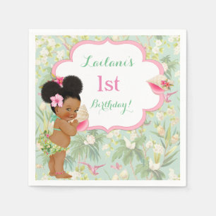 Baby Girl Bikini Tropical Luau Hawaiian Puffs Napkins