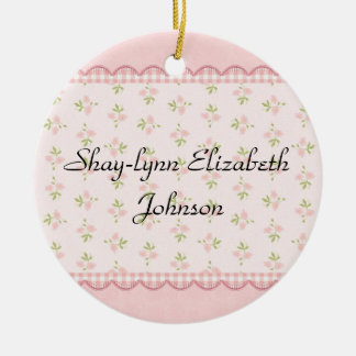 Baby Girl Birth Annoucement Ornament