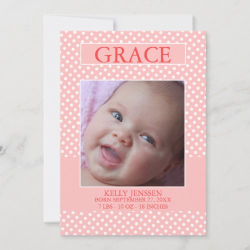 Baby Girl Birth Announcement