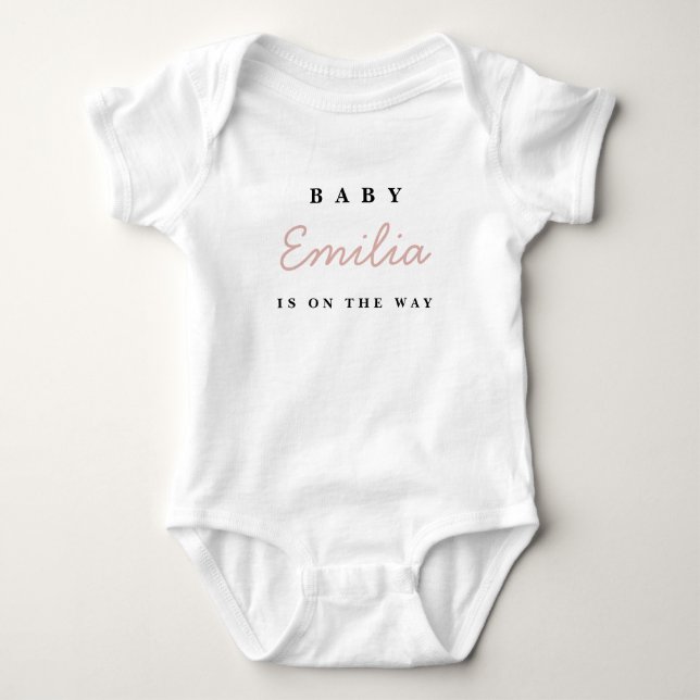 Baby Girl Birth Announcement Bodysuit (Front)