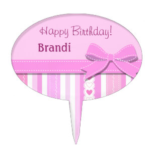 Baby Girl Birthday Cake Topper