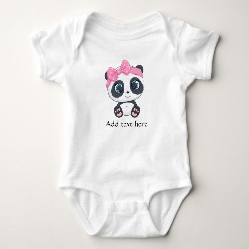 Baby Girl bodysuit Qute Panda Adorable animal Baby Bodysuit