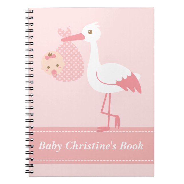 Baby Girl Book - Stork Delivers Baby Girl (Front)