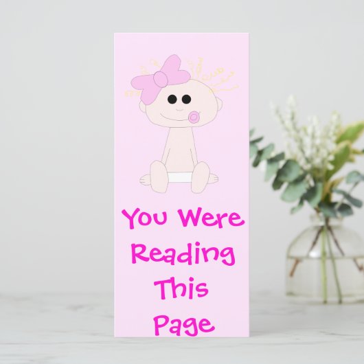 Baby Girl Bookmark Template (Standing Front)