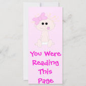 Baby Girl Bookmark Template (Front)