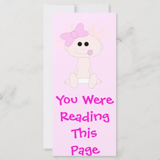 Baby Girl Bookmark Template (Front)