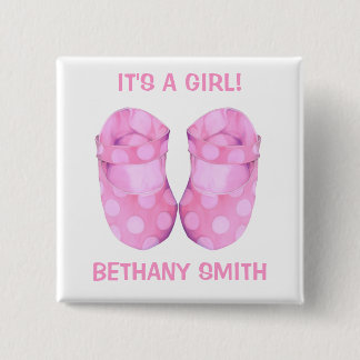 Baby Girl Booties Button