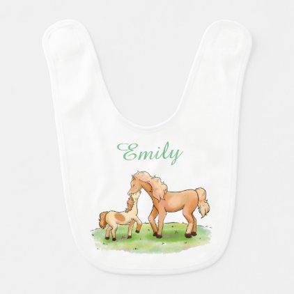 Baby Girl Boy Unisex Horse Equestrian Pony Western Baby Bib