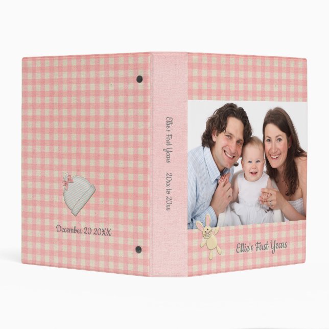 Baby Girl Brag Book Avery Mini Binder (Background)