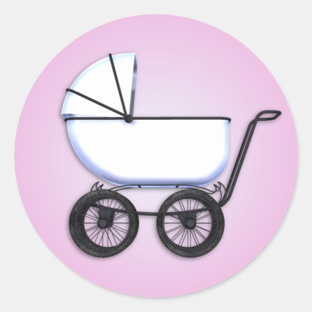 Baby Girl Buggy Sticker (Front)