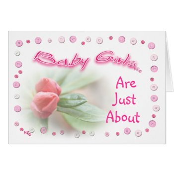 Baby Girl Button Frame- Customize Any Occasion by MakaraPhotos at Zazzle