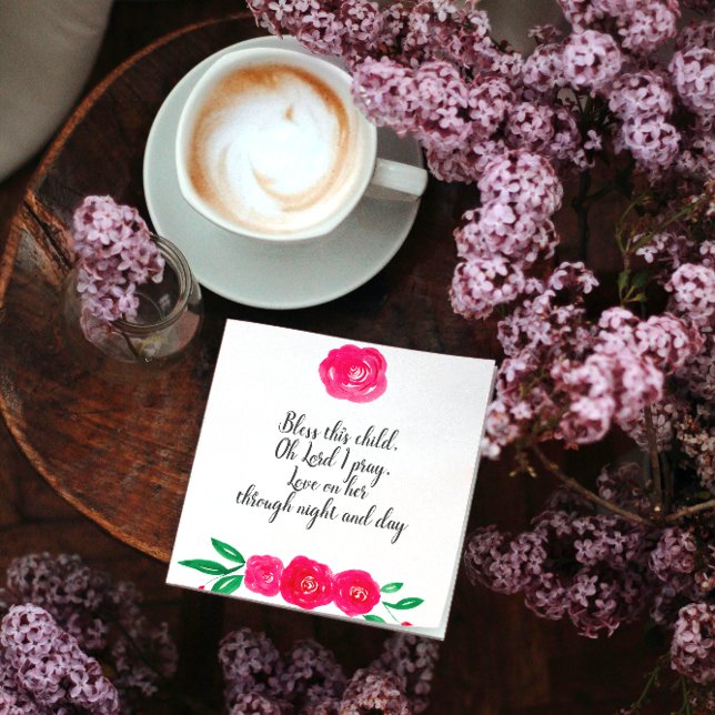 Baby Girl Christening Paper Napkins (Creator Uploaded)