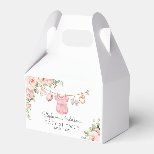 Baby Girl Clothes Baby Shower Favor Box (Front Side)