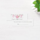 Baby Girl Clothes Line Diaper Raffle - Skinny Card (Desk)