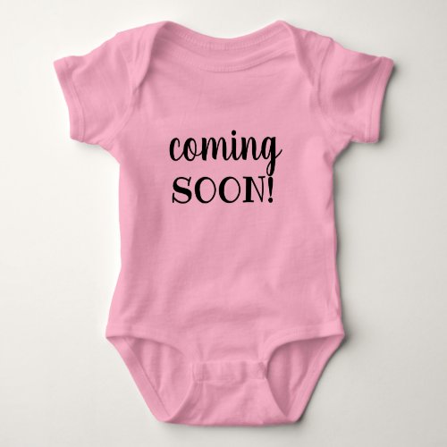 Baby Girl Coming Soon Pregnancy Announcement Baby Bodysuit