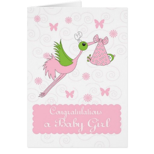 Baby Girl Congratulations, Birth of baby girl Card | Zazzle