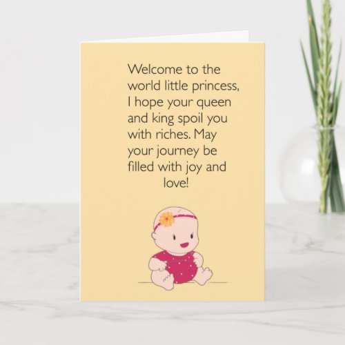 Baby girl Congratulations card