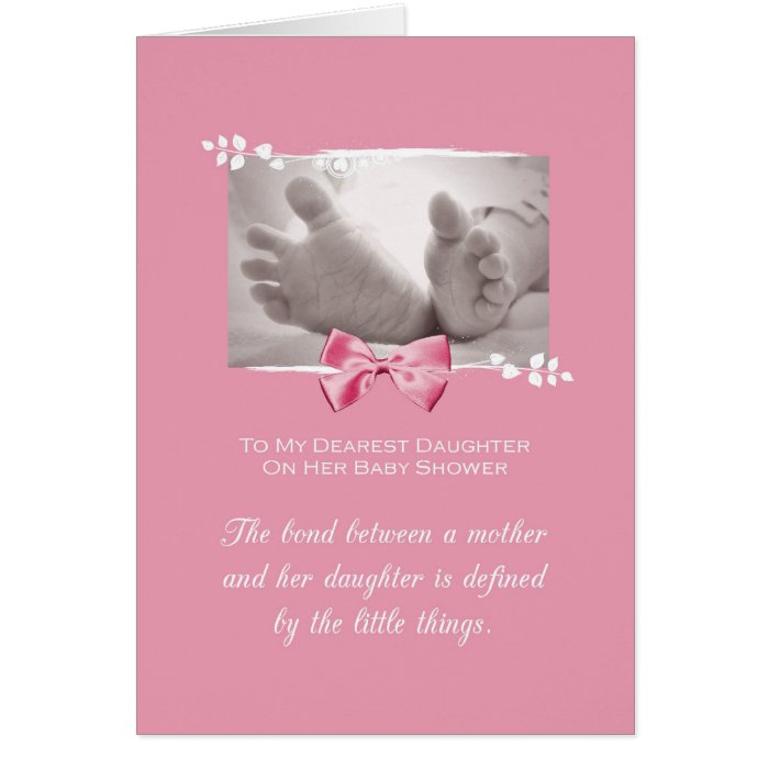 Baby Girl Congratulations Daughter With Baby Feet Greeting Card