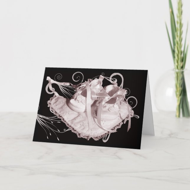 Baby Girl congratulations new baby Card (Front)