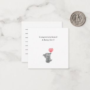 Baby Girl Congratulations Newborn Birth Card